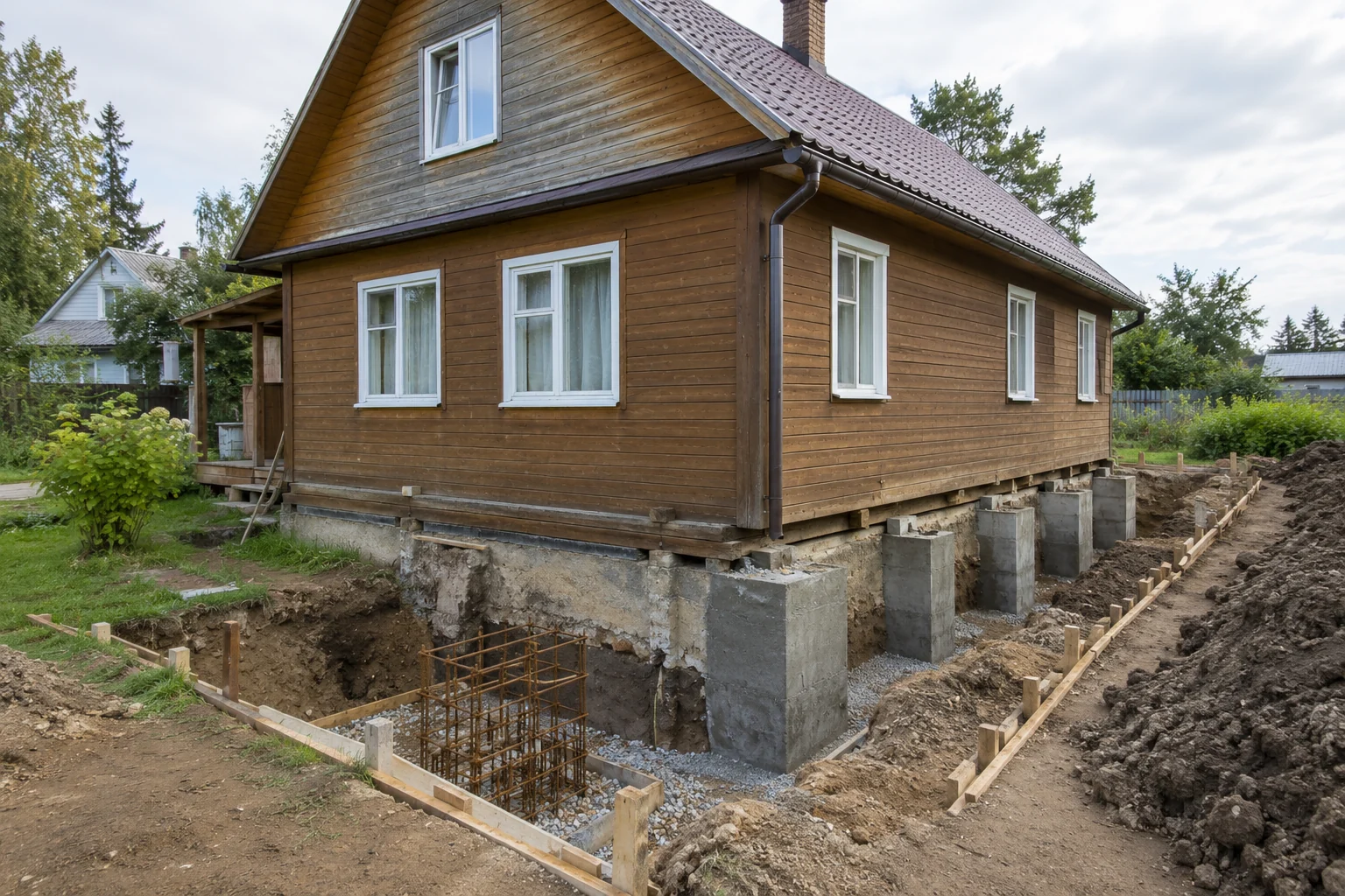 Подготовка основания к обновлению дома